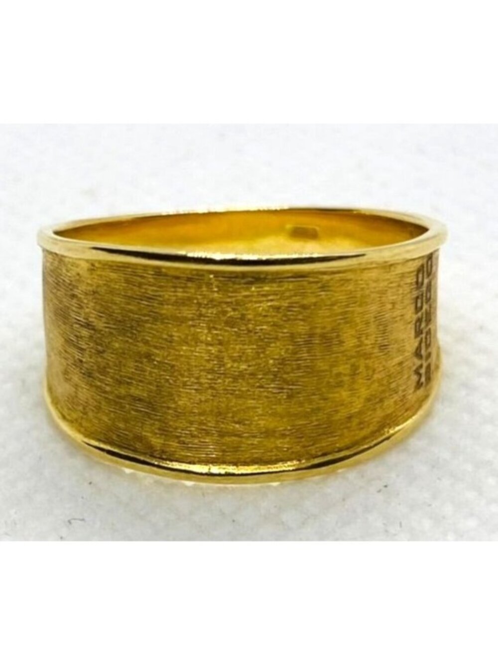 Marco Bicego Lunaria Wide Ring Size 7.75 18K Yellow Gold